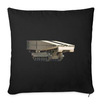 M60 Armored Vehicle Launched Bridge AVLB wo Txt X - Throw Pillow Cover 17.5” x 17.5” - black - Front
