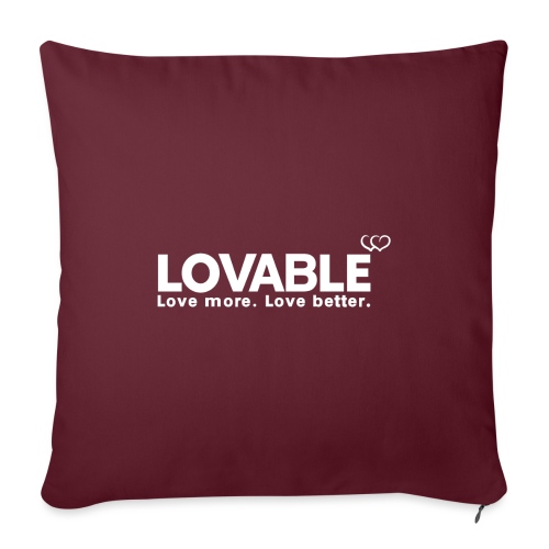 Lovable - Throw Pillow Cover 17.5” x 17.5”
