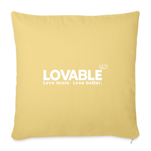 Lovable - Throw Pillow Cover 17.5” x 17.5”
