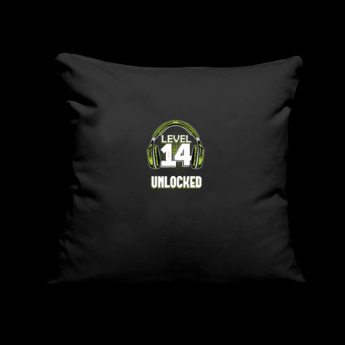Level 14 Unlocked Tee - Throw Pillow Cover 17.5” x 17.5”