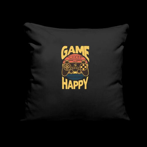 Happiness is a Game Controller Away - Throw Pillow Cover 17.5” x 17.5”