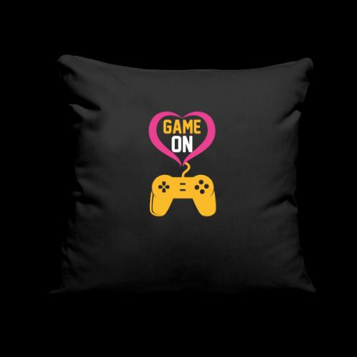 Game On! Pink Heart Controller - Throw Pillow Cover 17.5” x 17.5”