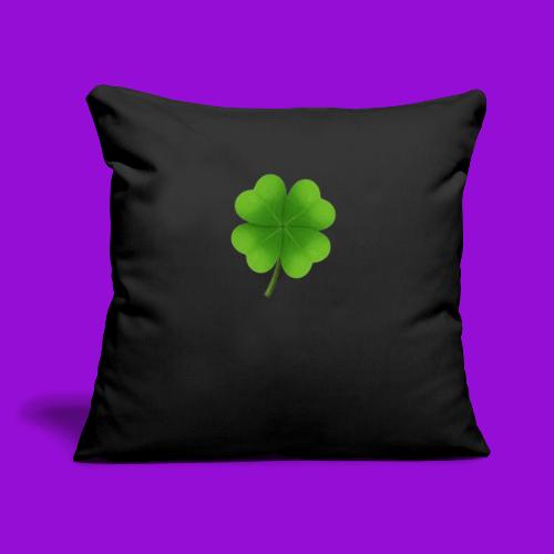 Four leaf clover - Throw Pillow Cover 17.5” x 17.5”