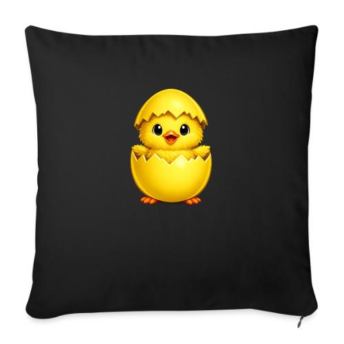 Easter Chick yellow - Throw Pillow Cover 17.5” x 17.5”