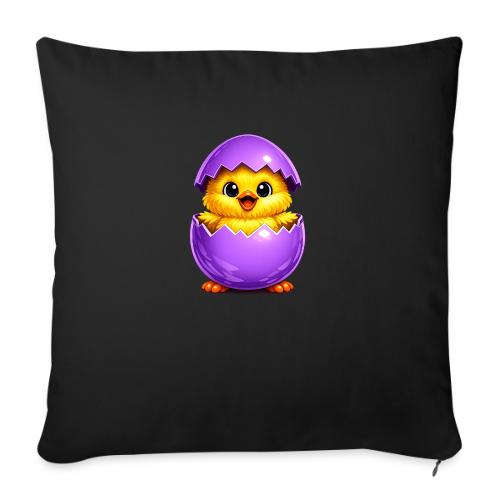 Easter Chick Purple - Throw Pillow Cover 17.5” x 17.5”