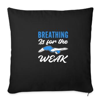For the Weak Swim Coach Gift - Throw Pillow Cover 17.5” x 17.5” - black - Front