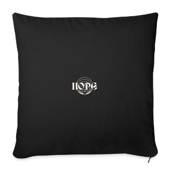 Hope Rings Retro Typography - Throw Pillow Cover 17.5” x 17.5” - black - Front