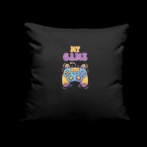 Kawaii Cat Controller - Throw Pillow Cover 17.5” x 17.5”