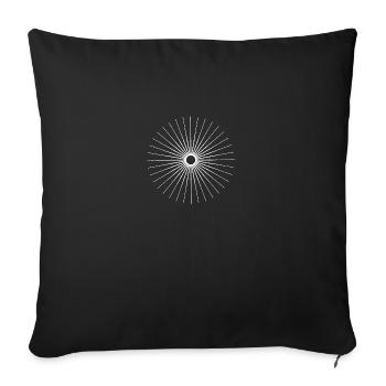 sun silhouette ornament - Throw Pillow Cover 17.5” x 17.5” - black - Front