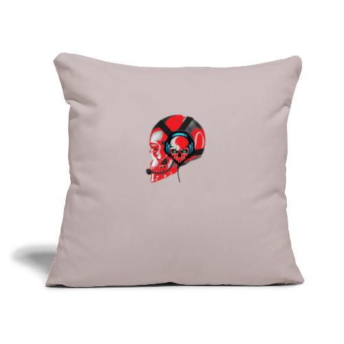 red head gaming logo no background transparent - Throw Pillow Cover 17.5” x 17.5”
