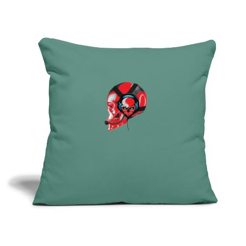 red head gaming logo no background transparent - Throw Pillow Cover 17.5” x 17.5”