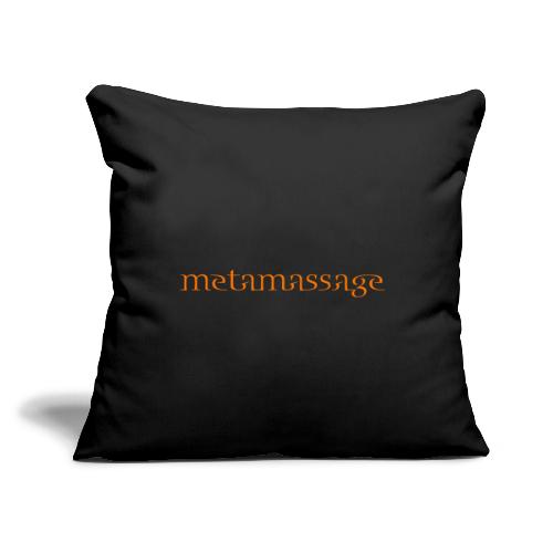 metamassage text logo - Throw Pillow Cover 17.5” x 17.5”