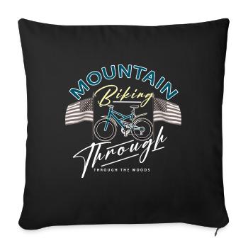 VTT à travers les bois - Throw Pillow Cover 17.5” x 17.5” - black - Front