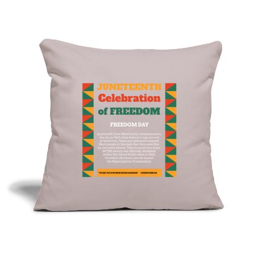 Juneteenth Freedom Day - Throw Pillow Cover 17.5” x 17.5”