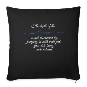 The depth of the ocean - T-shirt - Throw Pillow Cover 17.5” x 17.5” - black - Front