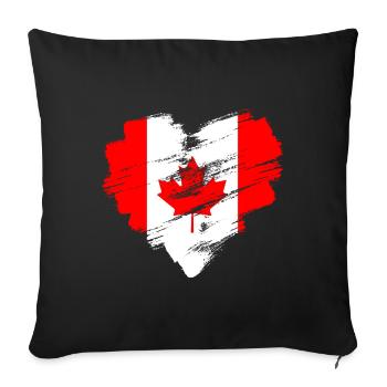Canada - Throw Pillow Cover 17.5” x 17.5” - black - Front