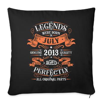 July 2013 anniversary 2013 legends July - Throw Pillow Cover 17.5” x 17.5” - black - Front