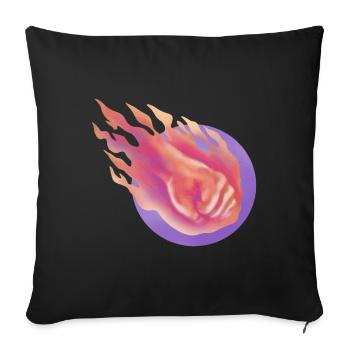 celestial meteor - Throw Pillow Cover 17.5” x 17.5” - black - Front