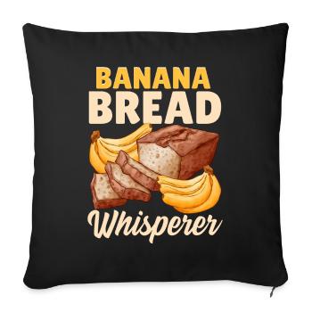 Bread Baking Bread Maker - Throw Pillow Cover 17.5” x 17.5” - black - Front