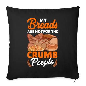 Bread Baking Bread Maker - Throw Pillow Cover 17.5” x 17.5” - black - Front