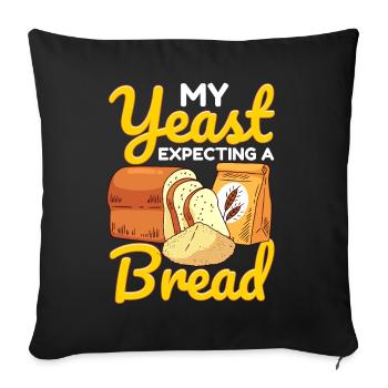 Bread Baking Bread Maker - Throw Pillow Cover 17.5” x 17.5” - black - Front