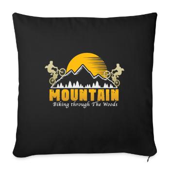 VTT à travers les bois - Throw Pillow Cover 17.5” x 17.5” - black - Front