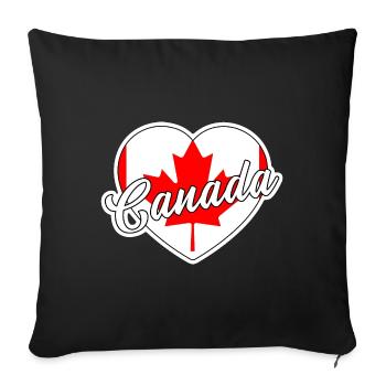 Canada - Throw Pillow Cover 17.5” x 17.5” - black - Front