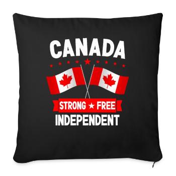 Canada - Throw Pillow Cover 17.5” x 17.5” - black - Front