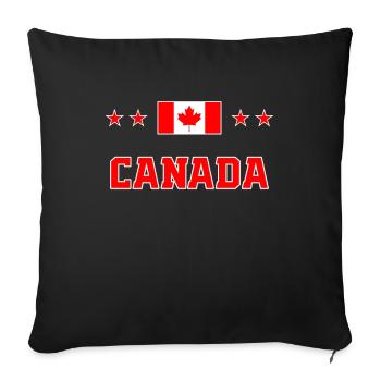 Canada - Throw Pillow Cover 17.5” x 17.5” - black - Front