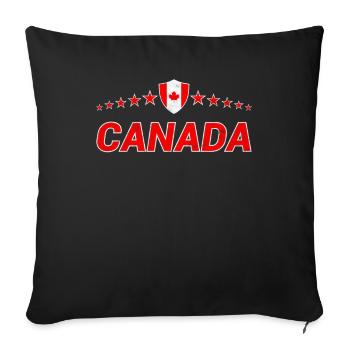 Canada - Throw Pillow Cover 17.5” x 17.5” - black - Front