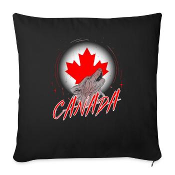 Canada - Throw Pillow Cover 17.5” x 17.5” - black - Front