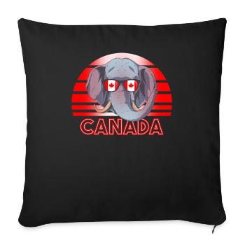 Canada - Throw Pillow Cover 17.5” x 17.5” - black - Front