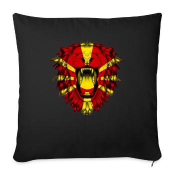 Macedonia - Throw Pillow Cover 17.5” x 17.5” - black - Front