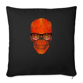 Macedonia - Throw Pillow Cover 17.5” x 17.5” - black - Front