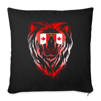 Canada - Throw Pillow Cover 17.5” x 17.5” - black - Front
