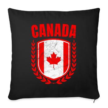 Canada - Throw Pillow Cover 17.5” x 17.5” - black - Front