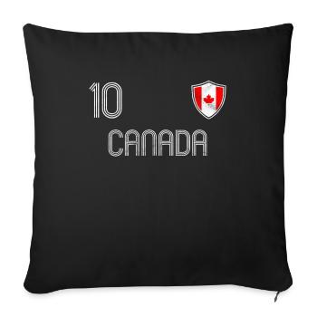 Canada - Throw Pillow Cover 17.5” x 17.5” - black - Front