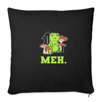 Meh Biology Student Gift - Throw Pillow Cover 17.5” x 17.5” - black - Front