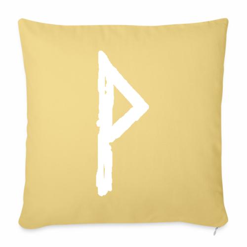 Elder Futhark Rune Wunjo - Letter V and W - Throw Pillow Cover 17.5” x 17.5”