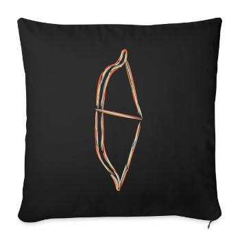 Bow and Arrow - Throw Pillow Cover 17.5” x 17.5” - black - Front