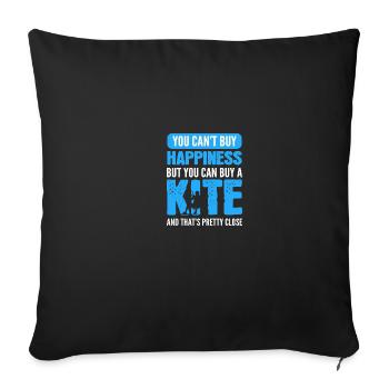 Can Buy Kite Contestant Gift - Throw Pillow Cover 17.5” x 17.5” - black - Front