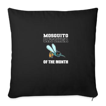 Mosquito Catcher Funny And Healthy Person Gift - Throw Pillow Cover 17.5” x 17.5” - black - Front