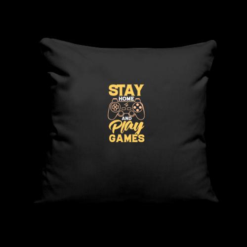Stay & Play Games! - Throw Pillow Cover 17.5” x 17.5”