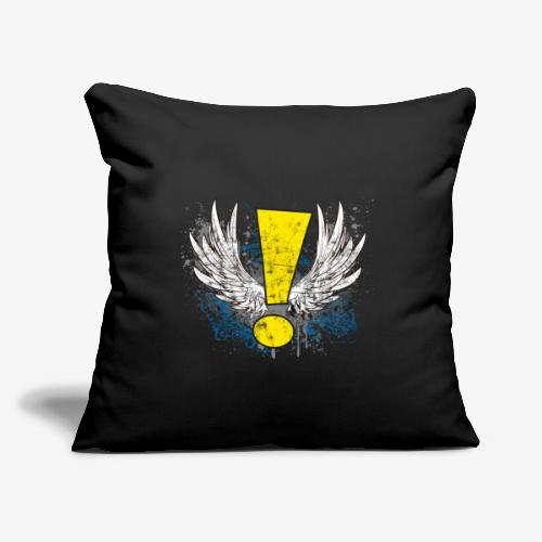 Winged Whee! Exclamation Point - Throw Pillow Cover 17.5” x 17.5”