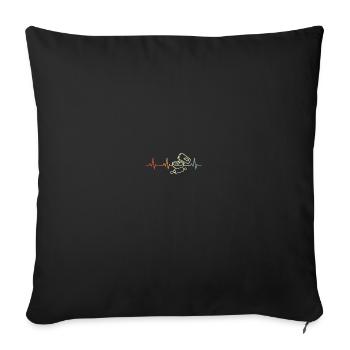 Baking Tools Heartline - Throw Pillow Cover 17.5” x 17.5” - black - Front