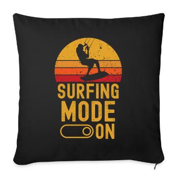 Kitesurfing Retro Vintage Kitesurf Legend - Throw Pillow Cover 17.5” x 17.5” - black - Front