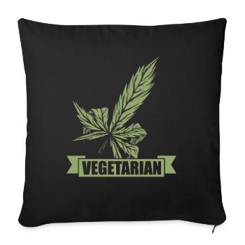 Smoke Weed Stoner Stoners Weed Hashish Pothead - Throw Pillow Cover 17.5” x 17.5” - black - Front