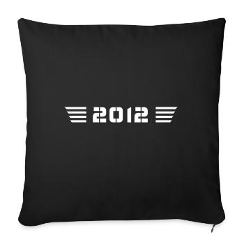 Year of birth Birthday Born In - Made in 2012 - Throw Pillow Cover 17.5” x 17.5” - black - Front