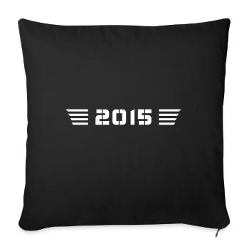 Year of birth Birthday Born In - Made in 2015 - Throw Pillow Cover 17.5” x 17.5” - black - Front