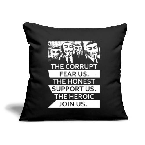 Anonymous 5 - Throw Pillow Cover 17.5” x 17.5”